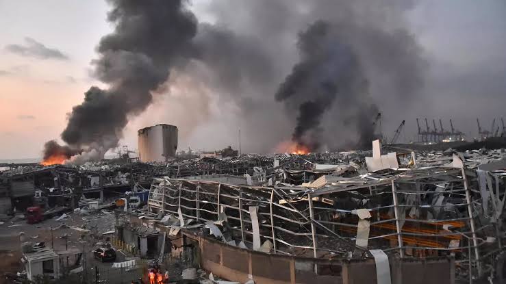 Ledakan di Beirut, Lebanon. (foto:france24)